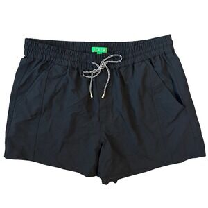 J. Crew XL Mens Black Stretch Nylon Drawstring Elastic Waist Paddle Shorts‎